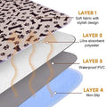  Pee Pads For Dogs Reusable Washable,2 Pack Well Made Dog Training Waterproof Pet Pads For Dog Bed Mat,Puppy Pads Extra Large ,Leak Proof Super Absorbent Whelping Pads ,48x60 Inch,Brown+Gray