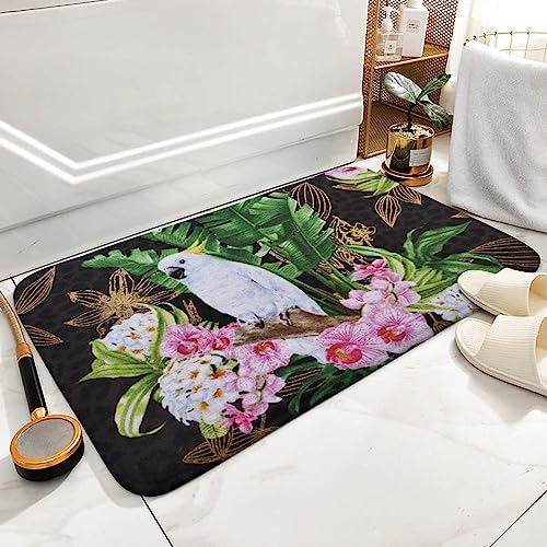  Nufar Exotic Parrot Cockatoo Print Gift For Birds Lovers Door Mats,Personalized Pet Decor Door Mats,Bird Lover Gift,Food Bowl Rug,Friends Doormat,Home Decor,Welcome Mat,Front Door Mat 30x17 Inch