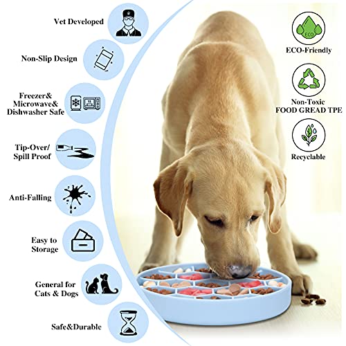  ALLYGOODS Silicone Slow Feeder Large Breed/Medium Sized Dog/Small Breed - Dog Food Bowls - Dog Dishes For Big Dogs