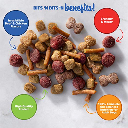  Kibbles 'N Bits Bistro Oven Roasted Beef Flavor Small Breed Mini Bits Dry Dog Food, 3.5 Pound Bag (Pack Of 4)