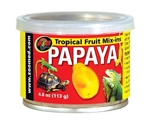  Zoo Med Tropical Friut Mix-ins Papaya Reptile Treat 4 Oz - Pack Of 6