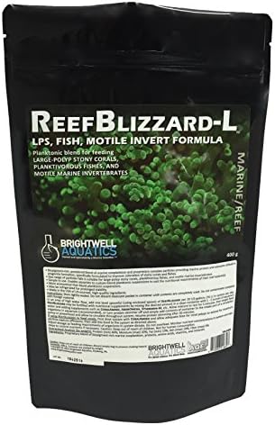  Brightwell Aquatics Reef Blizzard L - Powder Planktonic Food Blend To Feed Large Stony Corals & Planktivorous Fish, 50-g