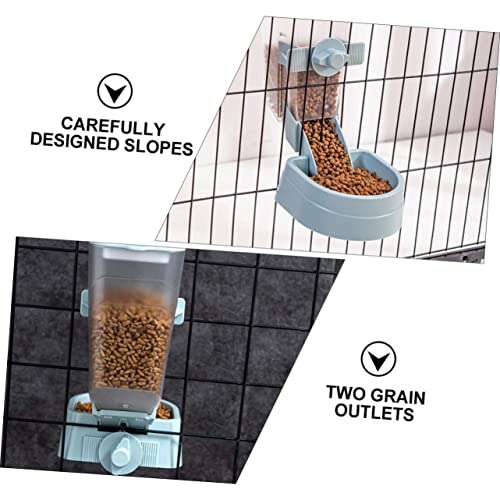  Parrot Food Cat Food Dispenser Automatic Feeder Dog Automatic Feeder Dog Food Plastic Sky-Blue Hanging Bowl Parakeet Food Cockatiel Food