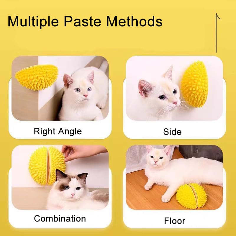  Durian Multifunctional Toys,Durian Cat Scratcher, Durian Shell Cat, Massaging And Removing Floating Hair Cat Dog Toys (2 Pcs)