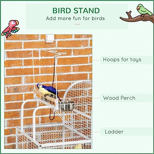  ACQUIRE 64" Bird Cage For Small To Medium Parrots, Cockatiels, Budgies, Lovebirds, With Rolling Stand