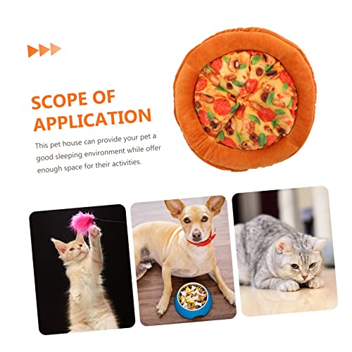  Mipcase 2pcs Cat Nest Winter Pet Warm Mat Cat Bed Pizza Cat Bed Large Cat House Soft Toy Big Cat Little Cat Winter Cat House Cat Hideaway Cat Beds Cloth Pet Bed The Dog Outdoor Cat Bed
