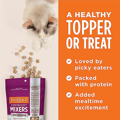  Instinct Raw Boost Mixers Freeze Dried Raw Cat Food Topper, Grain Free Cat Food Topper With Functional Ingredients 5.5 Oz.