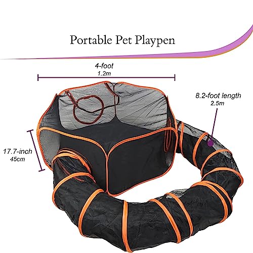  WESTN Outdoor Cat Enclosures Set Of 2, Enclosed Indoor Outdoor Pet Tent, Pop Up Visual Mesh House With Portable Bag, For Kitten Puppy Small Dog Animal, Pet Relaxing, Play