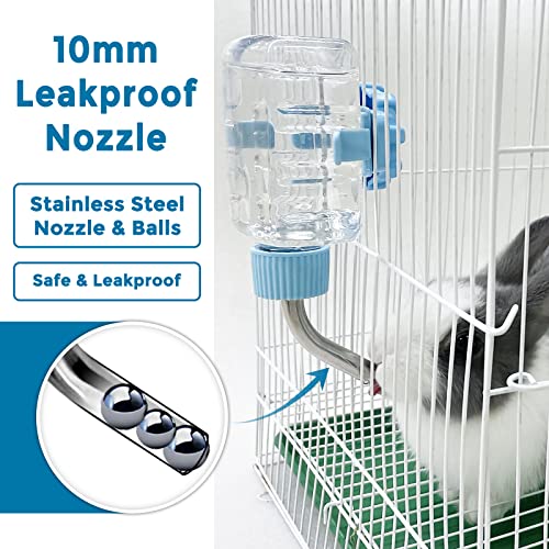  Vannon Small Animal Water Bottles For Crate Mini Clear Water Bottles Leak-Proof Water Dispenser For Rabbit, Chinchilla, Ferret, Guinea Pigs, Hedgehog, 6oz, No Drip, BPA Free