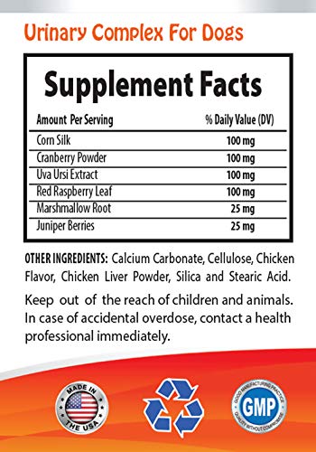  MY LUCKY PETS LLC Dog Bladder Chews - Dog Urinary Health Formula - Helps With Incontinence And Bladder Issues - Immune Boost - Dog Urinary Infection - 2 Bottles (180 Treats)