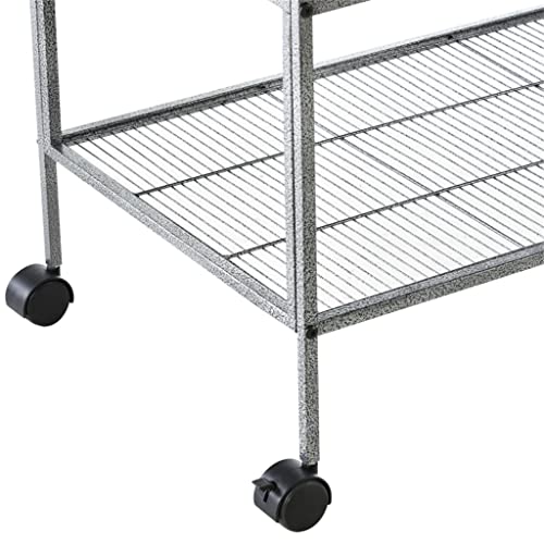 ACQUIRE Metal Bird Cage For Finch Canaries Parakeets Cockatiels With Rolling Stand, Removable Metal Tray, Wood Perch