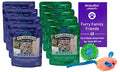 Blue Buffalo Wilderness Wild Cuts Grain Free Tasty Toppers Cat 2 Flavor 8 Pouch Variety - (4) Each: Chicken, Duck (3 Ounces) - Plus 2 Catnip Toys And Fun Facts Booklet Bundle