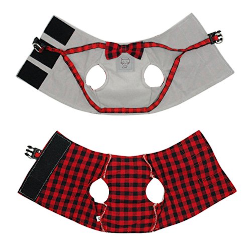  Kuntrona Cat Kitten Harness Nylon Puppy Small Dogs Vest Bowknot Cats Pet Harnesses And Leash Set Light Grey M