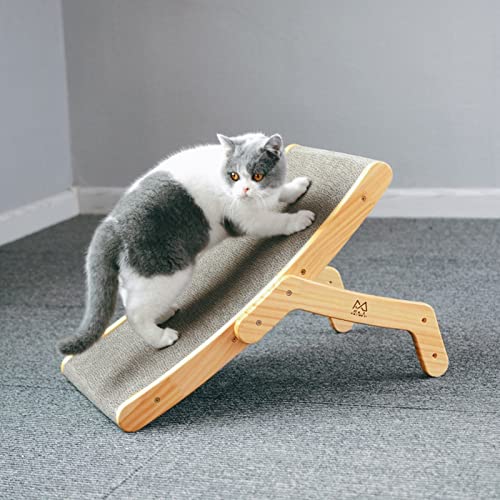 JYDQM Wooden Cats Corrugated Paper Cats Scratcher Sofa Bed In 1 Pet Toys For Cats Training Grinding Claw Cats Scratch Board (Color : A)