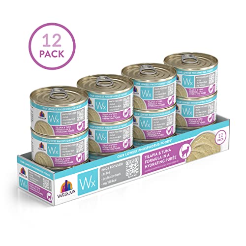  Weruva Wx Phos Focused, Tilapia & Tuna Formula In A Hydrating Purée, 3oz Can (Pack Of 12)