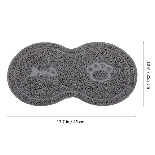  TEHAUX Cat Litter Box- 2 Pcs Cat Litter Trap Mat PVC Washable Cat Mat Pet Feeding Pad Placemat
