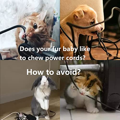  Z&X Pet Chew Proof Cord Protector 10 FT, Silicone Rubber Cable Protector, Fresh Scent Makes Your Pet Lose Interest In Chewing Power Cords, No Chew, Keeping Your Fur Baby Safe From Electric Shock