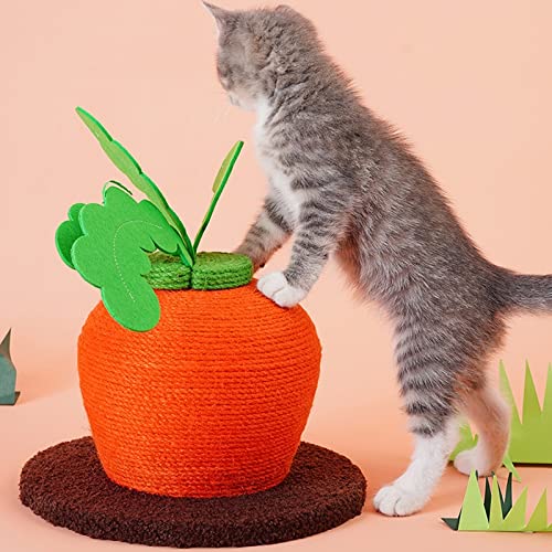 JYDQM Scratcher Toy Kitten Sisal Rope Scratching Board Cats Tree Scraper Toys Pet Scratch Carrot Climbing Post Cats Scratching (Color : A, Size : One Size)