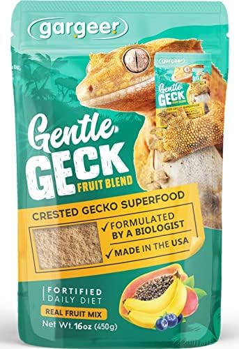 Gargeer 2oz Complete Crested Gecko Food Diet. Premium Mix, Ready To Use Freshly Made Powder. Unique Formula, Developed & Made In The USA. Enjoy! (Tropical + Insects Protein)