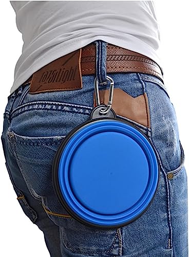 GENERIC Random Color 11 Oz Collapsible Dog Cat Travel Bowl With 70 Waste Bags Dog Collar Waste Bag Dispenser With Santizer
