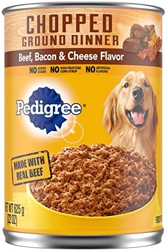  PEDIGREE CHOPPED GROUND DINNER Adult Canned Soft Wet Dog Food, Chicken & Rice Dinner, 13.2 Oz. Cans (Pack Of 12)