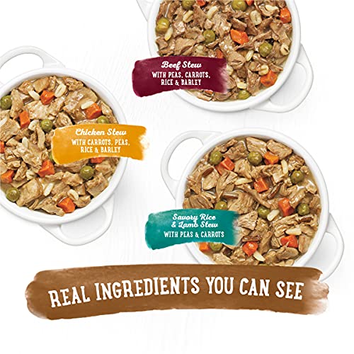  Purina Beneful High Protein, Gravy Wet Dog Food Variety Pack, Prepared Meals Stew - (12) 10 Oz. Tubs
