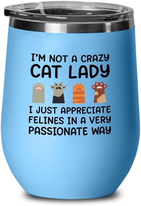  Flairy Land Cat Lady Black Wine Tumbler 12oz - Catnipulation Defiition -Cat Funny Gifts Cat Mom Cat Grandma Pet Paw Kitten Whiskers Cat Lovers Feline Cat Person Cat Rescuer