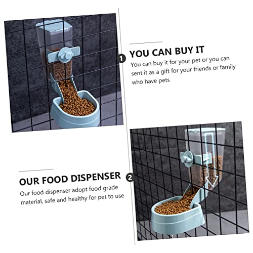  Parrot Food Cat Food Dispenser Automatic Feeder Dog Automatic Feeder Dog Food Plastic Sky-Blue Hanging Bowl Parakeet Food Cockatiel Food