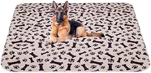  Pee Pads For Dogs Reusable Washable,2 Pack Well Made Dog Training Waterproof Pet Pads For Dog Bed Mat,Puppy Pads Extra Large ,Leak Proof Super Absorbent Whelping Pads ,48x60 Inch,Brown+Gray