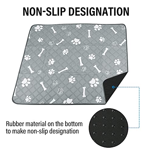  Plutus Pet Washable Pee Pads For Dogs, 2 Pack, Non-Slip Dog Pads With Heavy Absorbency, Reusable Training Pads, Waterproof Mat For Whelping, Playpen, Crate, Kennel And Outdoors, 36”x 30”