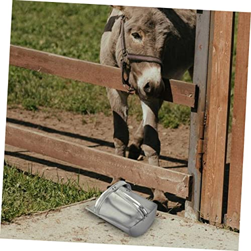  SECFOU 1pc Feed Added Substance Shovel Home Tools Stainless Steel Spoon Outdoor Tools Metal Food Scoops Food Scoop For Animals Horse Grain Scoop Multi-functional Shovel Useful Feed Scoop