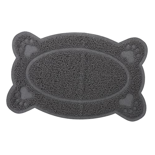  Silicone Desk Mat Non Skid Rug Cat Litter Rug 2pcs Cat Face Shaped Mat Silicone Table Mats Cat Matts For Litter Dog Feeding Tablemat Carpet Trash Can Pet Mat Pet Supplies Grey Cute