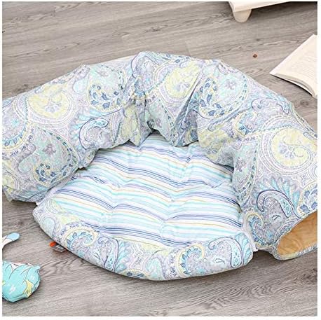  YangYan Cat Bed Tunnel Collapsible Removeable Cat Tunnel Tube Pet Interactive Play Toys With Plush Balls For Cat Puppy (Color : Gold)