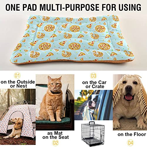  Food Pizza Dog Bed Cat Bed Soft Comfortable Pet Bed Non-Slip Calming Kennel Pad For Small Medium Large Dogs Cats 2116507