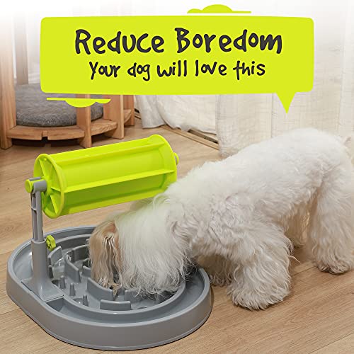  Dog Puzzle Toys For Smart Dogs Upgraded - Promotes Brain Stimulation And Healthy Eating - Slow Dispensing Food - No More Boredom - Adjustable Height For Medium/Large Dog