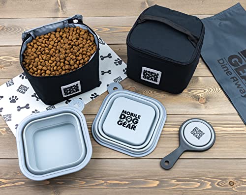  Mobile Dog Gear, Dine Away Replacement Dog Food And Treat Insulated Carriers For Travel, Small Dogs, 5 Cups Each, Set Of 2