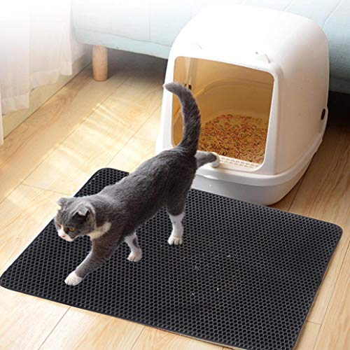  Asdf586io Pets Public Accessories, Dual Layer Waterproof Honeycomb Non-Slip Cat Litter Mat Floor Pad Pet Supply - Pink 30x30cm