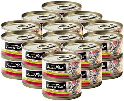  Fussie Cat Premium Tuna With Mussels In Aspic Grain-Free Wet Cat Food 2.82oz, Case Of 24