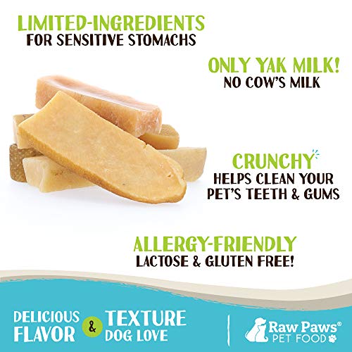  Raw Paws Himalayan Yak Chews For Small Dogs & Puppies - Small Chews (12-Count) - Yak Milk Bones For Dogs - Dog Cheese Chews Himalayan - Yak Bones For Dogs - Himalayan Cheese For Small Dogs
