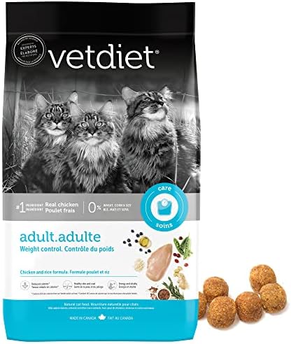  Vetdiet Cat Food Weight Control For Adult Cats, Chicken And Rice Formula, 3.5 Lb