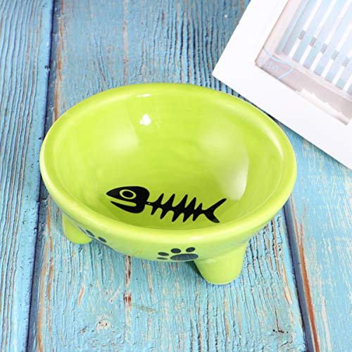  Balacoo Ceramic Dog Bowls Cat Plate Cat Plate Moultrie Feeder Pet Food Bowl Three-Legged Ceramics Dog Bowl Dish Food Feeding Bowl For Dog Cat Ceramic Water Bowl Puppy Feeder Puppy Feeder Cat Plate
