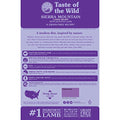  Taste Of The Wild Sierra Mountain Grain-Free Canine Recipe With Roasted Lamb Dry Dog Food For All Life Stages, Made With High Protein From Real Lamb And Guaranteed Nutrients And Probiotics 28lb