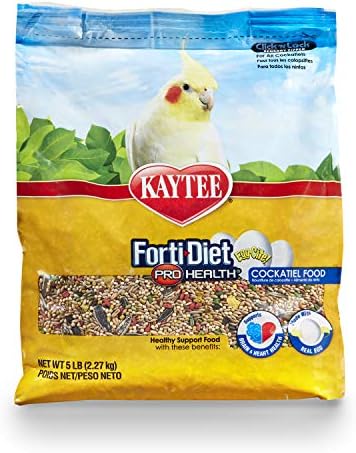  Kaytee Forti-Diet Egg-Cite Pet Bird Food For Cockatiels, 5 Pound
