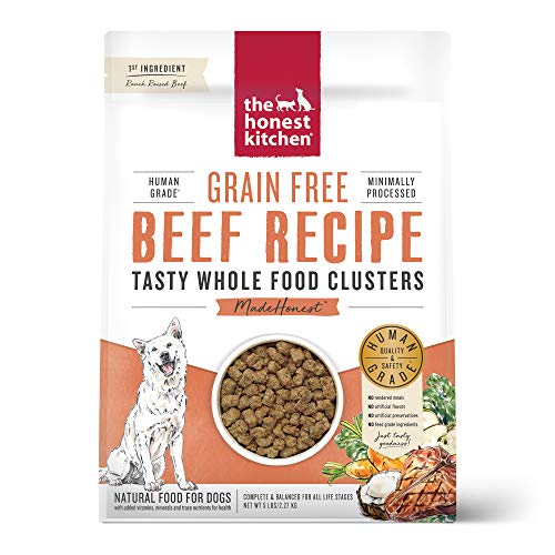  The Honest Kitchen Whole Food Clusters Grain Free Beef Dry Dog Food, 5 Lb Bag