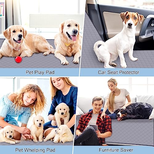 Jhua Washable Pee Pads For Dogs Large 59"x59" Reusable Pee Pads For Dogs, Non-Slip Waterproof Puppy Pads Pet Training Pads, Heavy Absorbent Pee Pad For Dogs, Playpen, Crate, Travel