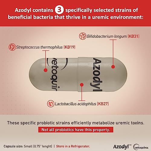  Vetoquinol Azodyl For Dogs And Cats, Helps Support Normal Kidney Function And Health For Dogs And Cats, Supports The Function And Health Of Kidneys In Dogs And Cats, 90 Ct