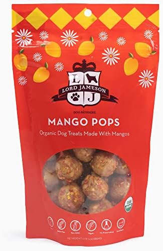  Lord Jameson Apple Pops Organic Dog Treats, Organic Dog Treats Made With Real Apples, 6 Oz. Bag