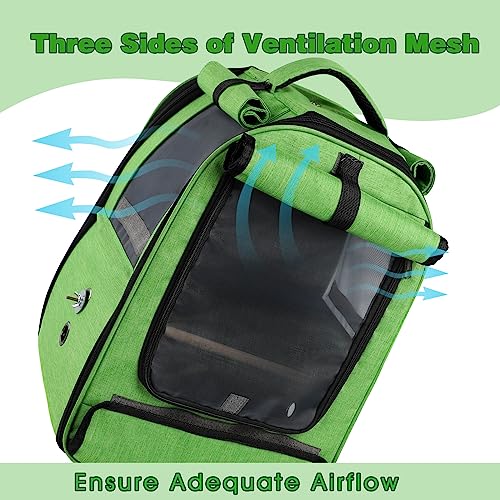  HUMLANJ Large Bird Carrier Backpack, Portable Bird Carrier Travel Cage, Outdoor Breathable Pet Bird Carrier Travel Bag With Standing Perch And Tray For Medium To Large Birds, Parrots