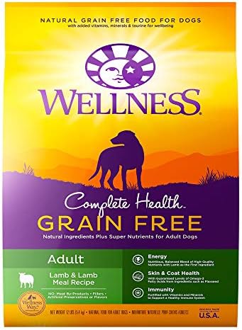  Wellness Complete Health Grain-Free Dry Dog Food, Natural Ingredients, Made In USA With Real Meat, For All Lifestages (Chicken, 24-Pound Bag)