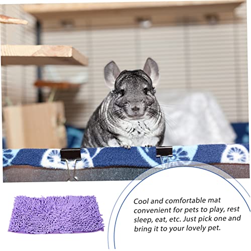  Mipcase 3pcs Pad- Bed Microfiber Hamster Accessorie Random Hideout - Rabbit Cushion Supplies Sleeping Small Chenille Animal Pig Dog Fleece Pad Pet Chinchilla Color Warm Warming Cage Water